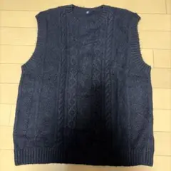 UNIQLO ニットベスト ダークグレー 160