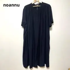 noannu ネイビー シャツ ワンピース ひんやり 接触冷感 UV 5L