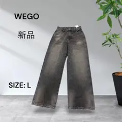 3002☆WEGO ストレートデニム ブラック Lサイズ 新品のサムネイル