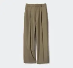 UNIQLO　タックワイドパンツ　オリーブ　Mサイズ