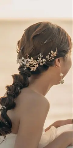 Refinado ヘッドドレス ブライダル ウェディング ヘアアクセサリー