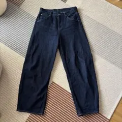 UNIQLO ダークブルー バギーカーブジーンズ28