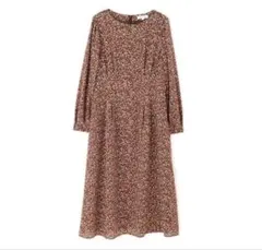 NATURAL BETUAY BASIC ストライプフラワープリントワンピース