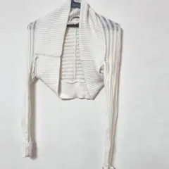 ニットカーディガン 白