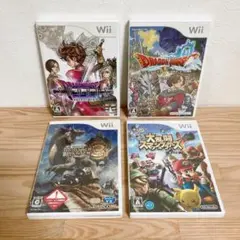 【Wiiソフト】4本セット⑭ スマブラ ドラクエ10 ソード モンハン3