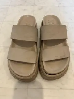 ZARA ベージュ フラットサンダル　36 (23.4cm)