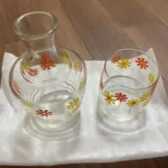 【美品】アデリア 冠水瓶　水差し ピッチャー グラスセット　花瓶　昭和レトロ