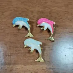イルカデザイン ブローチ 3個セット