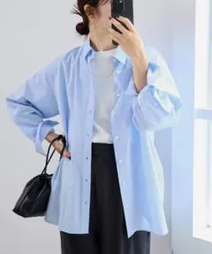 anuke アンヌーク Highcount Over Shirts アイスブルー - メルカリ
