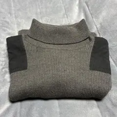 CERRUTI オンワード樫山 リブ編みタートルネックニット コマンドセーター