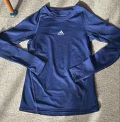 美品★ adidas TECHFIT 長袖アンダーシャツ 150 ネイビー