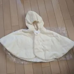 ベビーポンチョ クマ刺繍 50~80cm