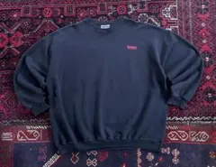 Hanes ヘインズ ヘビーウェイト スウェット トレーナー ブラック XL