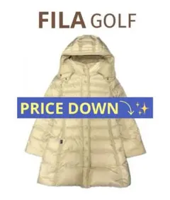 FILA GOLFロングダウンジャケットLLアイボリー