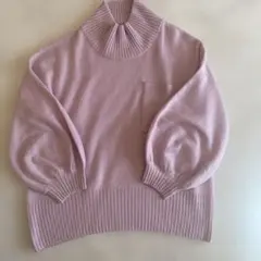 THE FACTORY カシミヤ100% ハイネック バルーンスリーブ ニット