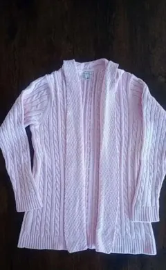 llbean ケーブルニット 長袖カーディガン