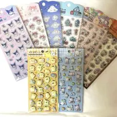 8枚セット　サンリオ　ぷくっとシール　キラキラ