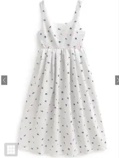 GRL 花柄ジャガードフレアワンピース gn389 ホワイト