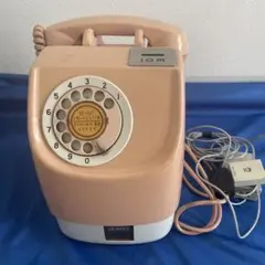 ボタン式ピンク電話機 レトロ アンティーク プッシュ式 NTT 