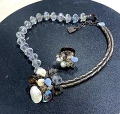 キャサリンビジューギリシャ直輸入 天然石ネックレス&リングセット