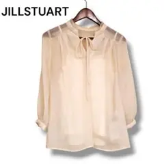 JILLSTUART ベージュ　シースルー　シャツ　ブラウスサイズM 1.6万