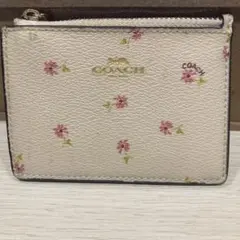 COACH 花柄 カードケース IDウィンドウ付き