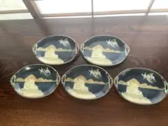 日本の風景画 陶器皿 5枚セット - メルカリ
