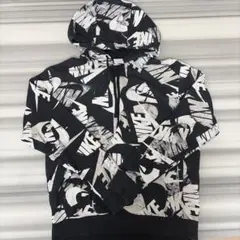 NIKE 総柄 パーカー ブラック M