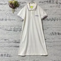 アディダス　ゴルフ　ポロシャツワンピース　ホワイト　Sサイズ　半袖　レディース