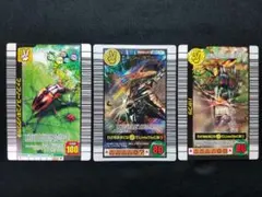 ムシキング スーパーハヤブサ ファブリースノコギリクワガタ など 3枚セット