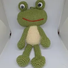 あみぐるみ カエル ハンドメイド ぬいぐるみ