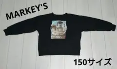 MARKEY'S トレーナー ブラック 150cm スケートボード柄