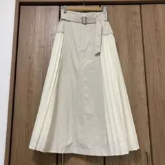 Ray BEAMS サイド プリーツ スカート