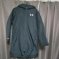 UNDER ARMOUR　フード付きロングコート ブラック　150サイズ