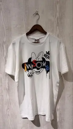 ミッキー パロディ Tシャツ ホワイト フリーサイズ グラフィック プリント半袖のサムネイル