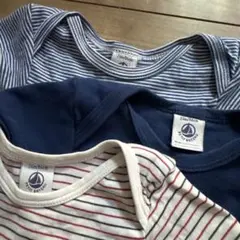 PETIT BATEAU 半袖ボディスーツ 3枚セット 24m