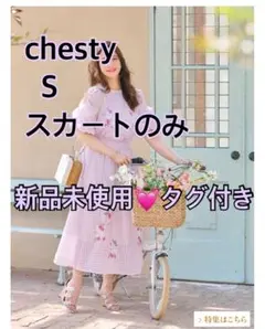 chesty フレア刺繍スカート サイズ0（S相当）新品未使用 タグ付き