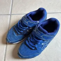ASICS 青 スニーカー　19cm
