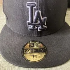 New Era 59FIFTY LA ブラックキャップ 7 1/4
