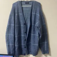 BACK NUMBER ブルーチェックカーディガン XLのサムネイル