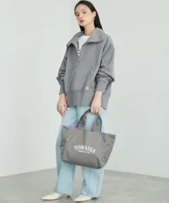 値下げ‼️美品！ADAM ET ROPÉ グレー ハーフZIP ミドルスウェットのサムネイル