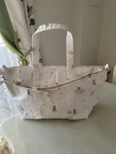 新品☆ジェラートピケ☆マザーズバッグ ☆トートバッグ☆ベア ☆くま☆ピンク