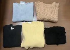 レディース冬服5点まとめ売り　moussy ニット　セーター　パンツ