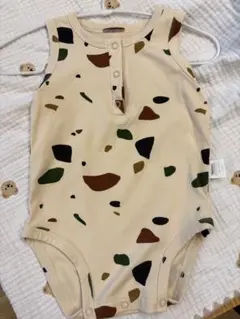 テラゾー柄ロンパース 73cm
