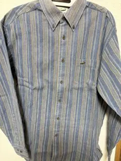 crocodile青ストライプシャツ