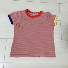 HOT BISCUITS 赤白ストライプ Tシャツ 80