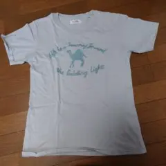 ハリウッドランチマーケット ライトグレー　キャメルの 刺繍Tシャツ サイズ1