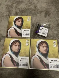 刀ミュ 岩融 チャーム付きストラップ ミニ色紙