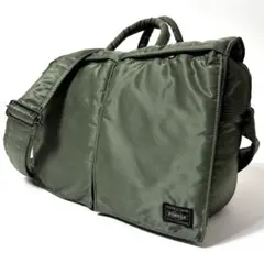 【美品】ポーター タンカー 旧ヘルメットバッグ セージグリーン 2way PORTER 2way ヘルメットバッグ TANKER セージグリーン メンズ ポーター