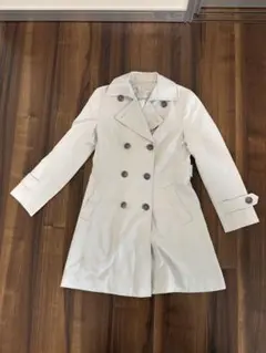 サイズS レディース　ホワイト ダブルブレスト コート